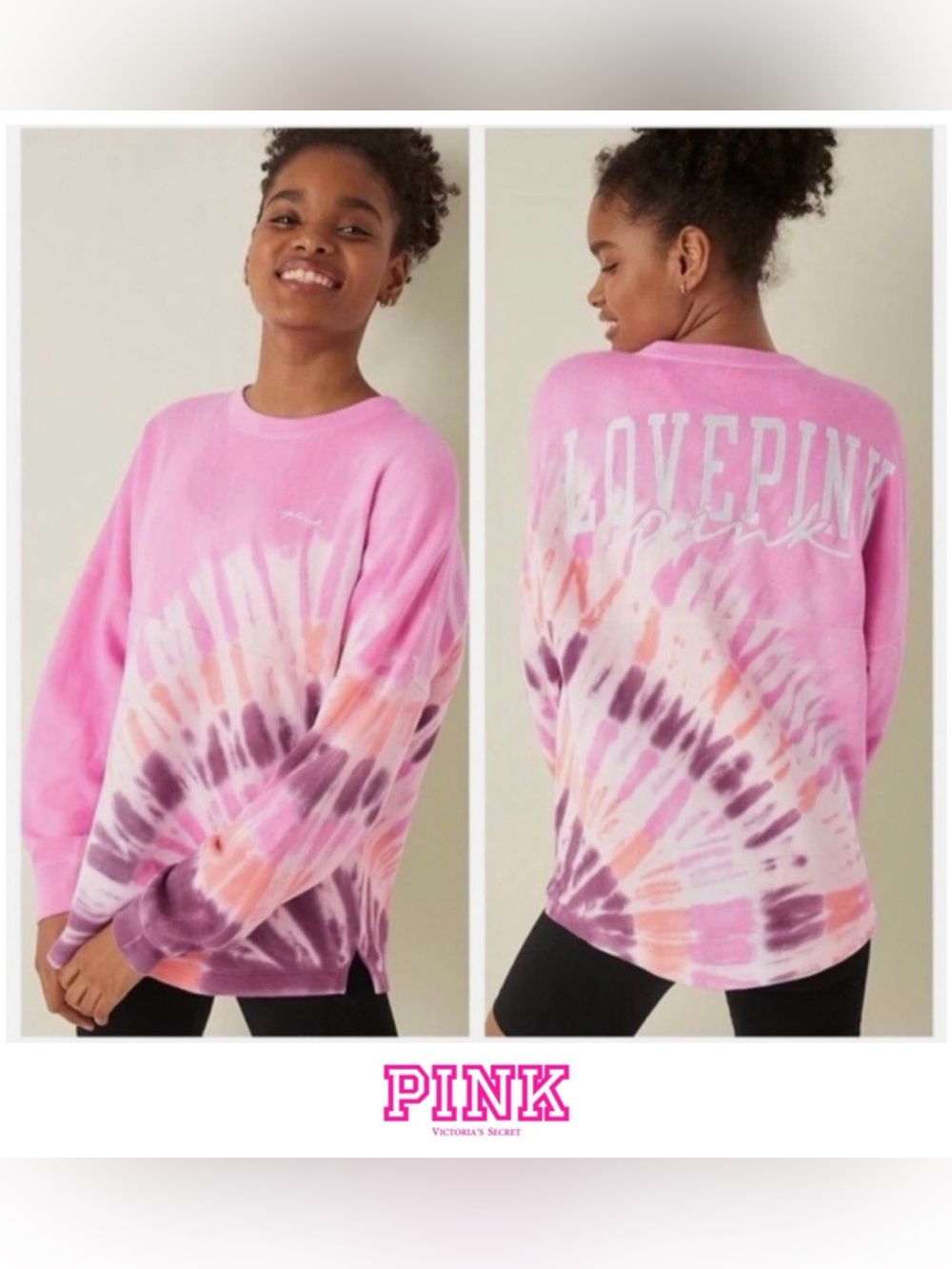 🚩 PINK Victoria’s Secret Varsity Crew XL Sweatshirt XL Shirt Great Condition